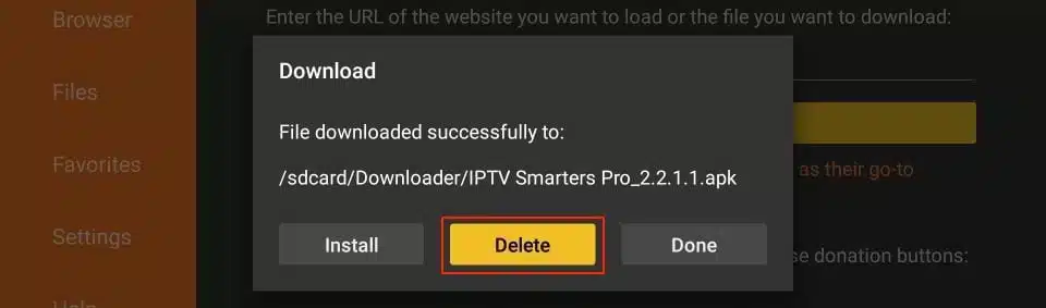 delete iptv